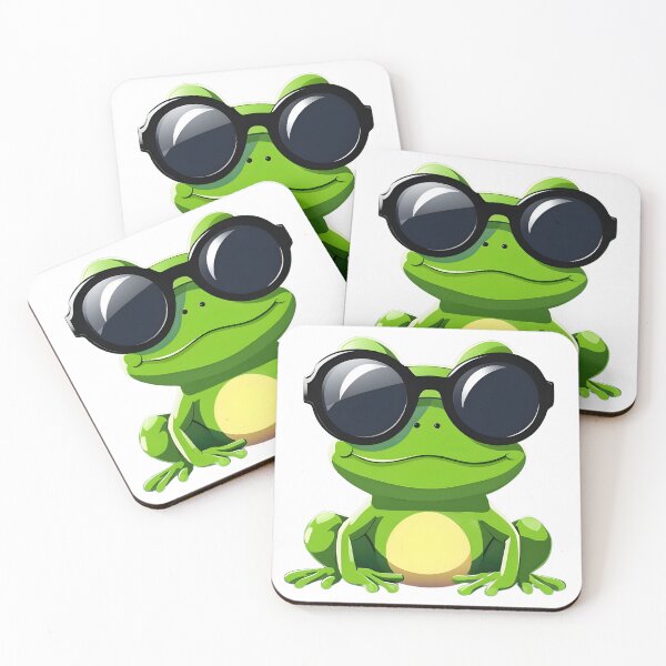 Item preview, A Cute Frog with Sunglasses designed and sold by DWorriBHappi.