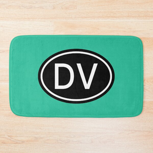 Item preview, DV Initials Monogram Oval White Letters designed and sold by Jeallan Designs.