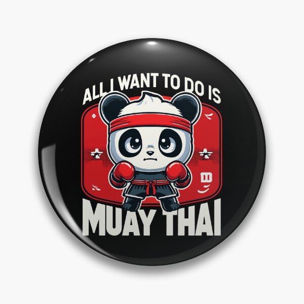 Item preview, Muay Thai Panda All I Want To Do Is Cute Fighter Boxer designed and sold by Dressed For  Duty.
