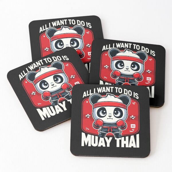 Item preview, Muay Thai Panda All I Want To Do Is Cute Fighter Boxer designed and sold by Dressed For  Duty.