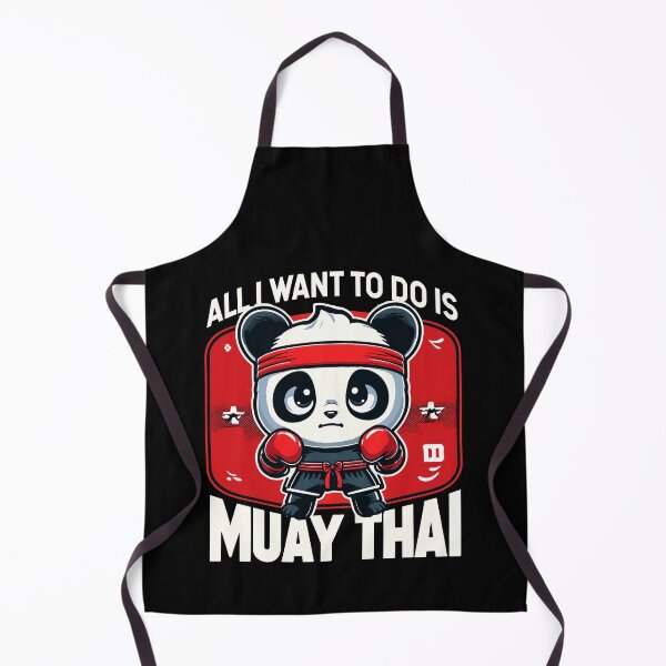 Item preview, Muay Thai Panda All I Want To Do Is Cute Fighter Boxer designed and sold by Dressed For Duty.