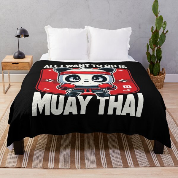 Item preview, Muay Thai Panda All I Want To Do Is Cute Fighter Boxer designed and sold by Dressed For  Duty.