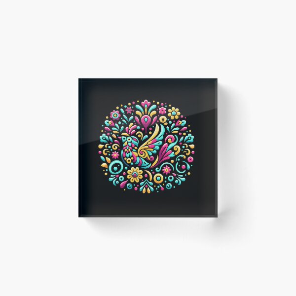 Item preview, Floral Bird Otomi Mexican Embroidery Style Mexicano Mexican designed and sold by Dressed For  Duty.