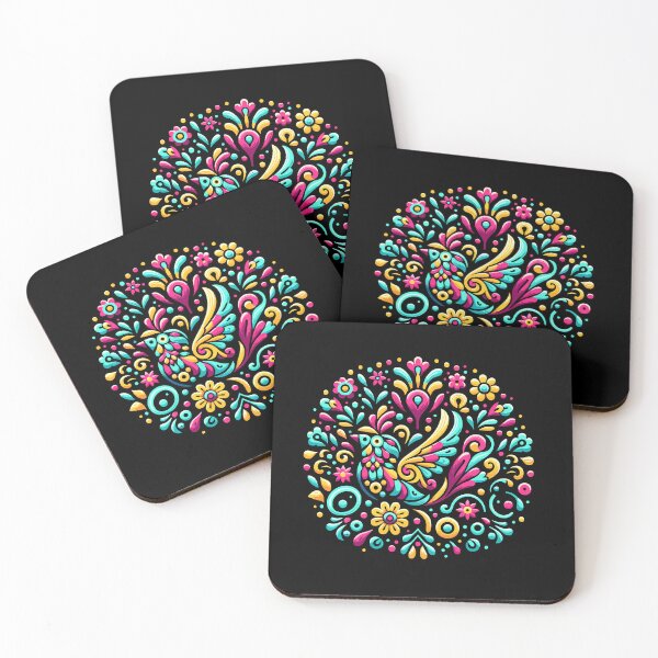 Item preview, Floral Bird Otomi Mexican Embroidery Style Mexicano Mexican designed and sold by Dressed For  Duty.