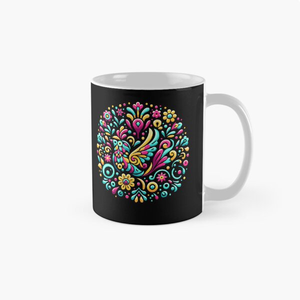 Item preview, Floral Bird Otomi Mexican Embroidery Style Mexicano Mexican designed and sold by Dressed For  Duty.