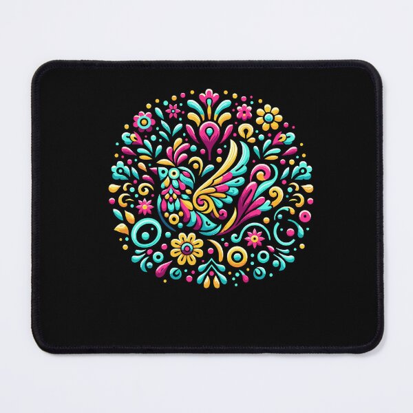 Item preview, Floral Bird Otomi Mexican Embroidery Style Mexicano Mexican designed and sold by Dressed For  Duty.