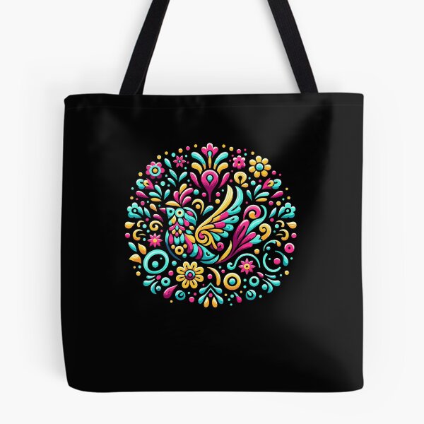 Item preview, Floral Bird Otomi Mexican Embroidery Style Mexicano Mexican designed and sold by Dressed For  Duty.