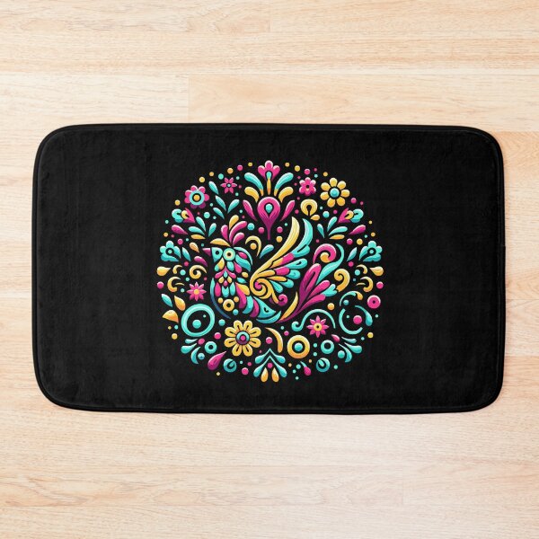 Item preview, Floral Bird Otomi Mexican Embroidery Style Mexicano Mexican designed and sold by Dressed For  Duty.