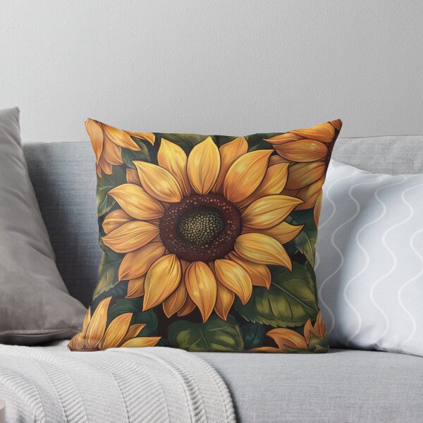 Aperçu de l'œuvre Modèle sans couture de tournesol aquarelle - Téléchargement numérique créée et vendue par NGDigitalArt.