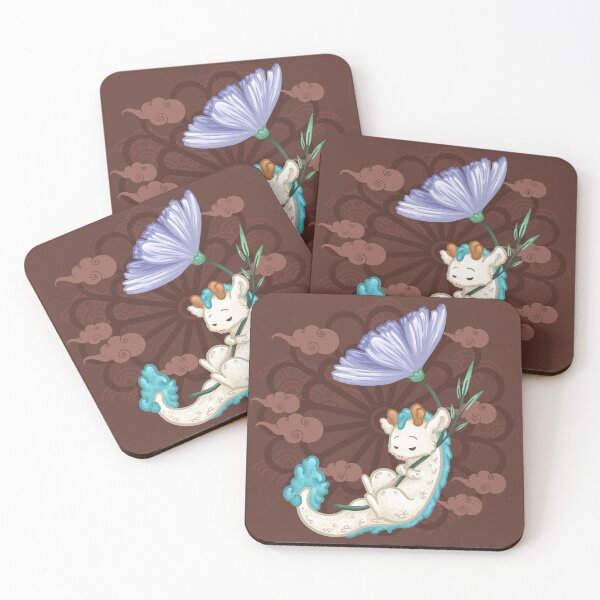 Item preview, White Dragon Holding a Cosmos Flower designed and sold by Khotekmei.