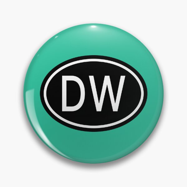 Artikelvorschau, DW Initialen Monogramm ovale weiße Buchstaben entworfen und verkauft von Jeallan Designs.