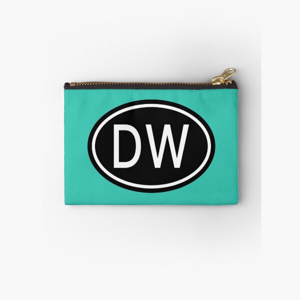 Artikelvorschau, DW Initialen Monogramm ovale weiße Buchstaben entworfen und verkauft von Jeallan Designs.