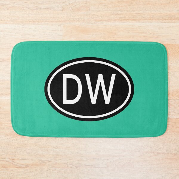 Item preview, DW Initials Monogram Oval White Letters designed and sold by Jeallan Designs.