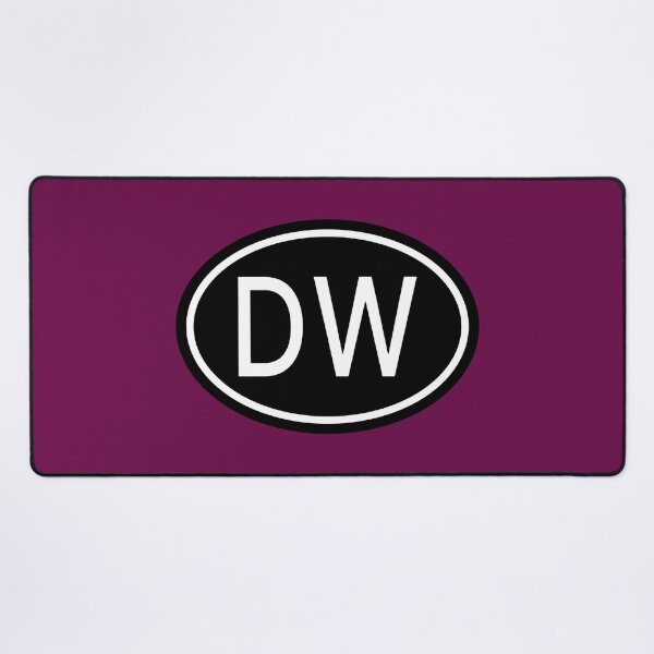 Item preview, DW Initials Monogram Oval White Letters designed and sold by Jeallan Designs.