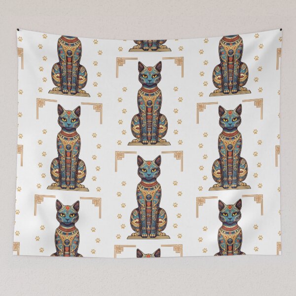 Item preview, Egyptian cat decorated drawing designed and sold by Lady-Frost.