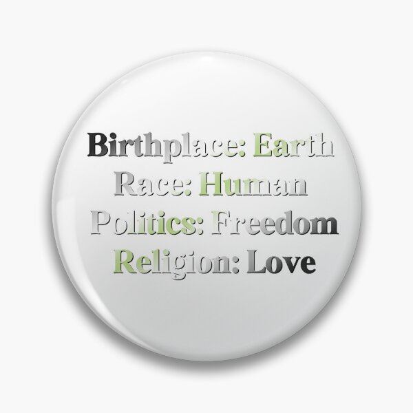 Item preview, Agender Pride Flag Colored: Birthplace Earth, Race Human, Politics Freedom Religion Love,  Agender Design designed and sold by Travelslightly.