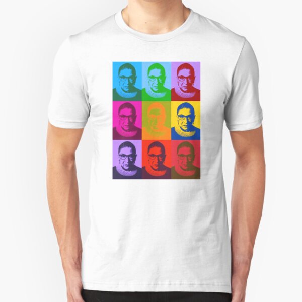 Notorious RBG - May Colors Slim Fit T-Shirt