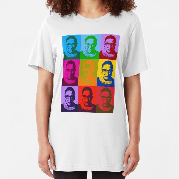 Notorious RBG - May Colors Slim Fit T-Shirt