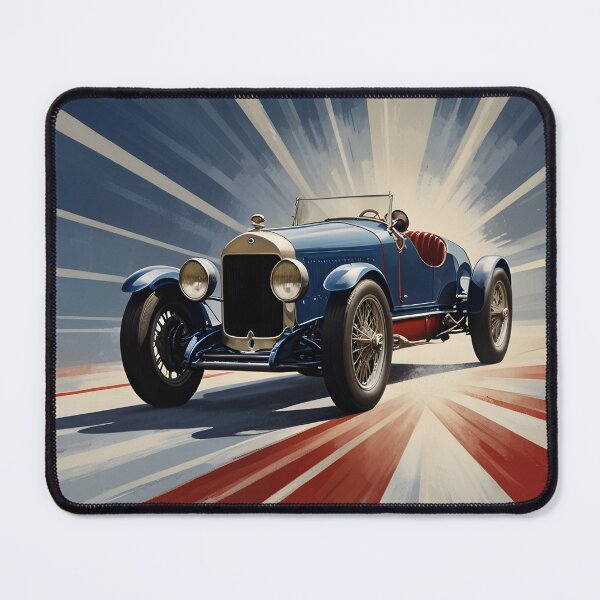 Item preview, vintage poster of blue 1920 raceing car - fire and ice designed and sold by Museum Of Non-Existing Art.