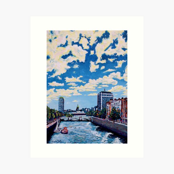 Liffey Clouds, Dublin, Ireland Art Print