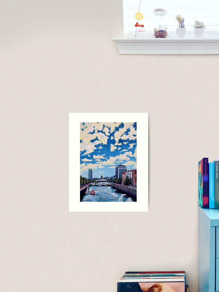 Thumbnail 2 of 3, Art Print, Liffey Clouds, Dublin, Ireland designed and sold by eolai.