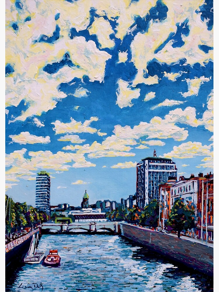 Thumbnail 3 of 3, Art Print, Liffey Clouds, Dublin, Ireland designed and sold by eolai.