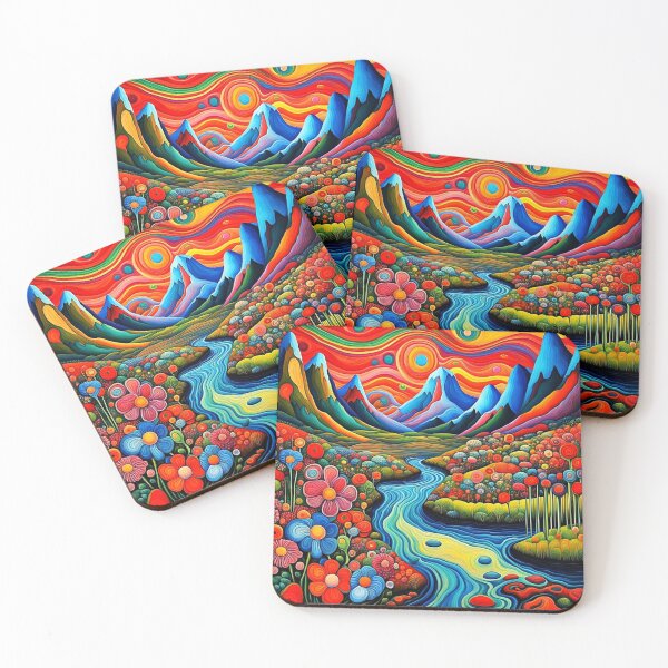 Item preview, Psychedelic  landscape with river 1 designed and sold by George Hutton Hunter.