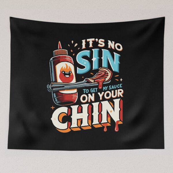 Item preview, It's No Sin To Get My Sauce Funny BBQ Grill Barbecue Month designed and sold by Dressed For  Duty.