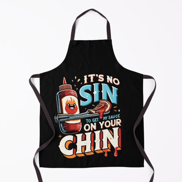 Item preview, It's No Sin To Get My Sauce Funny BBQ Grill Barbecue Month designed and sold by Dressed For Duty.