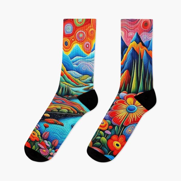 Item preview, Psychedelic  landscape with river 3 designed and sold by George Hutton Hunter.