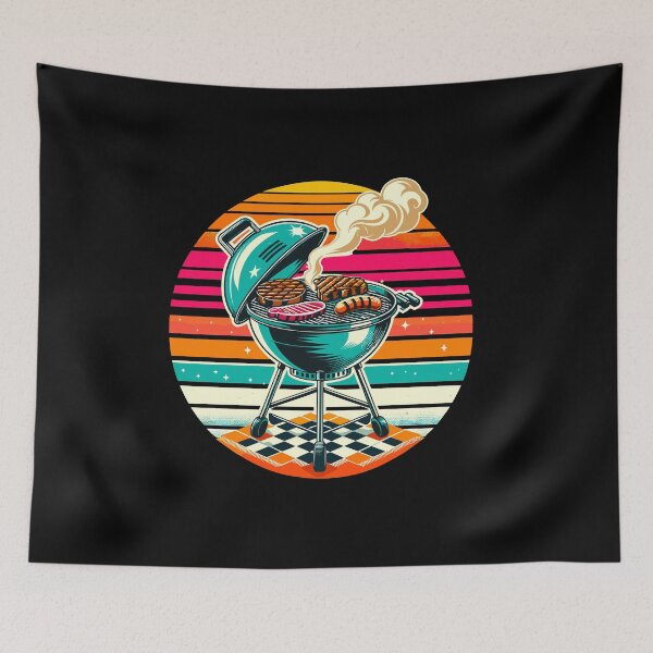 Item preview, BBQ Grill Meat Lover Retro Barbecue 80s Style Grilling designed and sold by Dressed For  Duty.