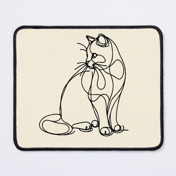 Item preview, Sitting Cat Poses Cat Lover black Minimalist Monoline Art, sitting cats, cute cat, funny cat designed and sold by Collagedream.