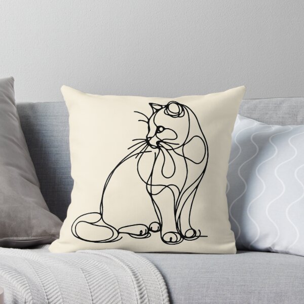 Item preview, Sitting Cat Poses Cat Lover black Minimalist Monoline Art, sitting cats, cute cat, funny cat designed and sold by Collagedream.