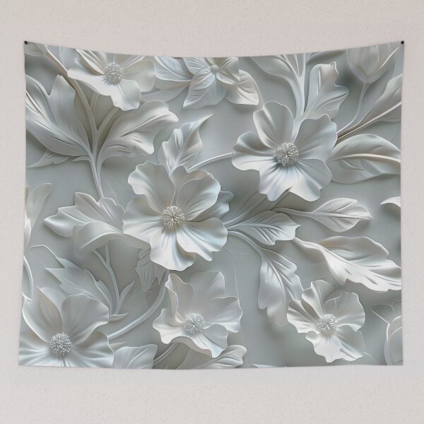 Item preview, Serenade in Sculpted Florals: Soft Radiance Edition designed and sold by AI-Only Creations.