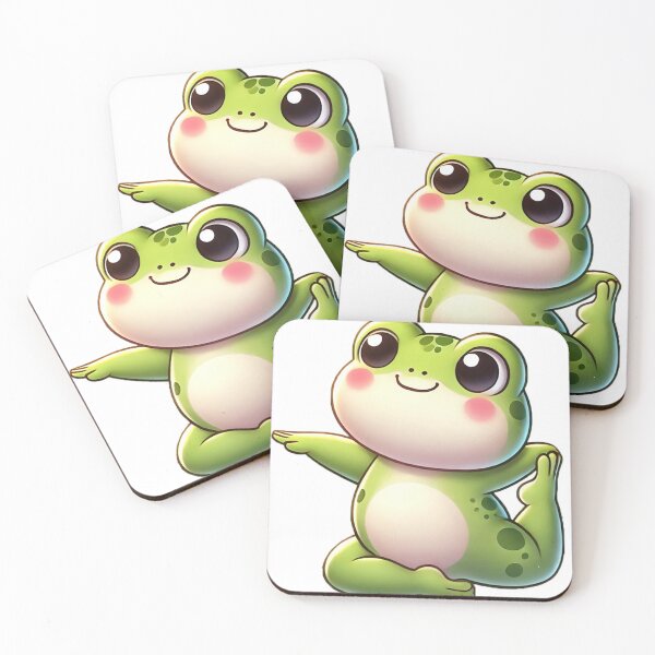 Item preview, Yoga cute frog king pigeon pose designed and sold by xPs Design.
