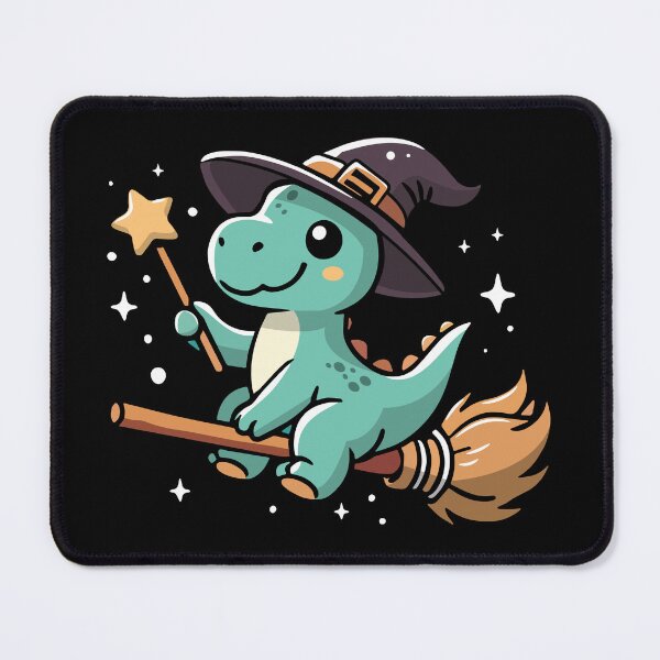 Item preview, Kawaii Witch Dinosaur Halloween Magic designed and sold by Designer-Girl.