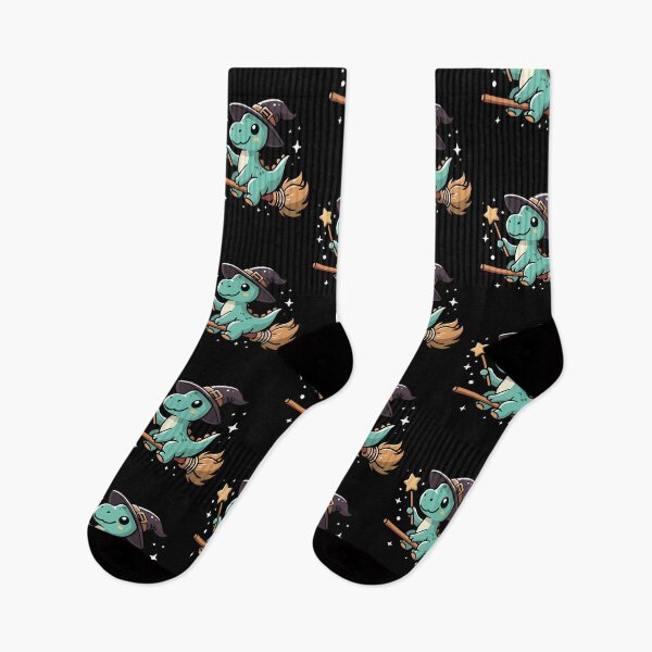 Item preview, Kawaii Witch Dinosaur Halloween Magic designed and sold by Designer-Girl.