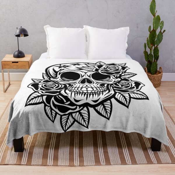 Item preview, skull with roses designed and sold by jkrphoto.