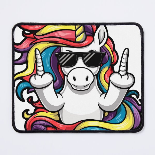 Item preview, unicorn shows the middle finger, fuck off designed and sold by in-leggings.