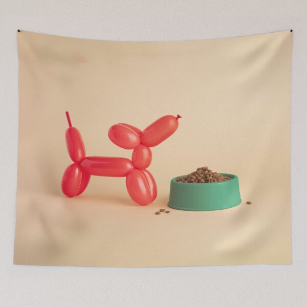 Item preview, Balloon Dog with Food Bowl designed and sold by pepinodemarst.