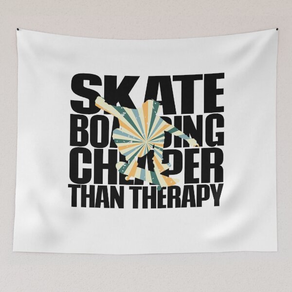 Item preview, Skateboarding Cheaper Than Therapy designed and sold by HappyArts90.