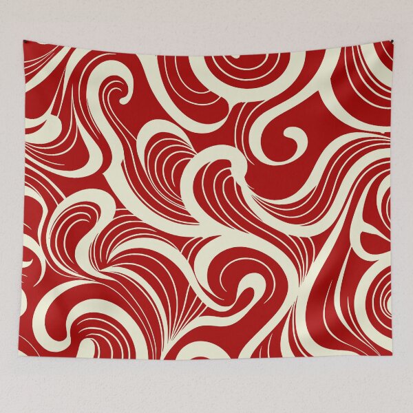 Item preview, Red Abstract Waves designed and sold by Pixevol.