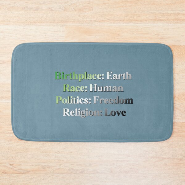 Item preview, Aromantic Pride Flag Colored: Birthplace-Earth, Race-Human, Politics-Freedom Religion-Love,  Aromantic Design designed and sold by Travelslightly.