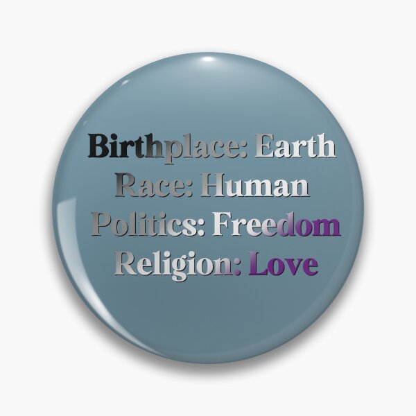 Item preview, Asexual Pride Flag Colored: Birthplace-Earth, Race-Human, Politics-Freedom Religion-Love,  Asexual Design designed and sold by Travelslightly.