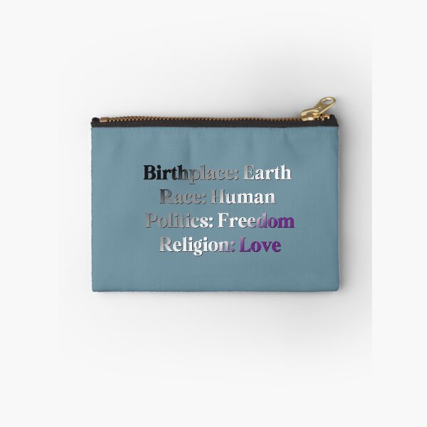 Item preview, Asexual Pride Flag Colored: Birthplace-Earth, Race-Human, Politics-Freedom Religion-Love,  Asexual Design designed and sold by Travelslightly.