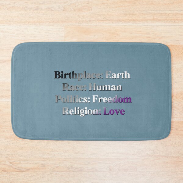 Item preview, Asexual Pride Flag Colored: Birthplace-Earth, Race-Human, Politics-Freedom Religion-Love,  Asexual Design designed and sold by Travelslightly.
