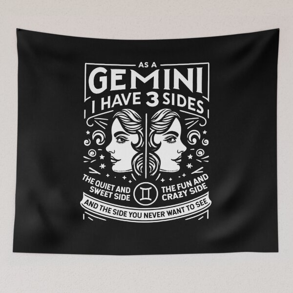 Item preview, As A Gemini I Have 3 Sides Funny Astrology Horoscope designed and sold by Dressed For  Duty.