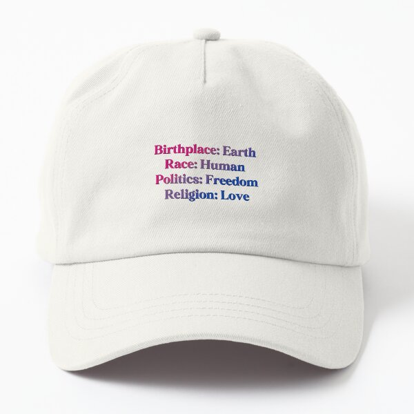 Aperçu de l'œuvre Drapeau de la fierté bisexuelle coloré : lieu de naissance-Terre, race-humaine, politique-liberté religion-amour, conception bisexuelle créée et vendue par Travelslightly.