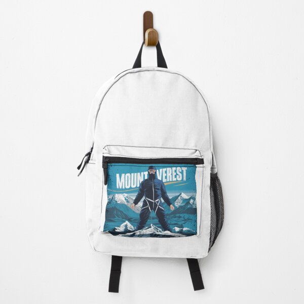 Artikelvorschau, Mann auf dem Dach der Welt Text "Mount Everest" entworfen und verkauft von MyNiceDesigns.