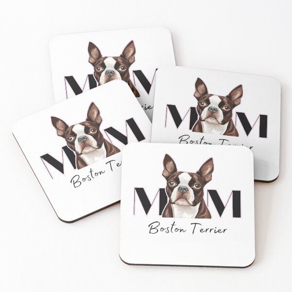 Item preview, Minimalistic aesthetic Mom of chocolate Boston Terrier Dog  designed and sold by GoodyPaws.